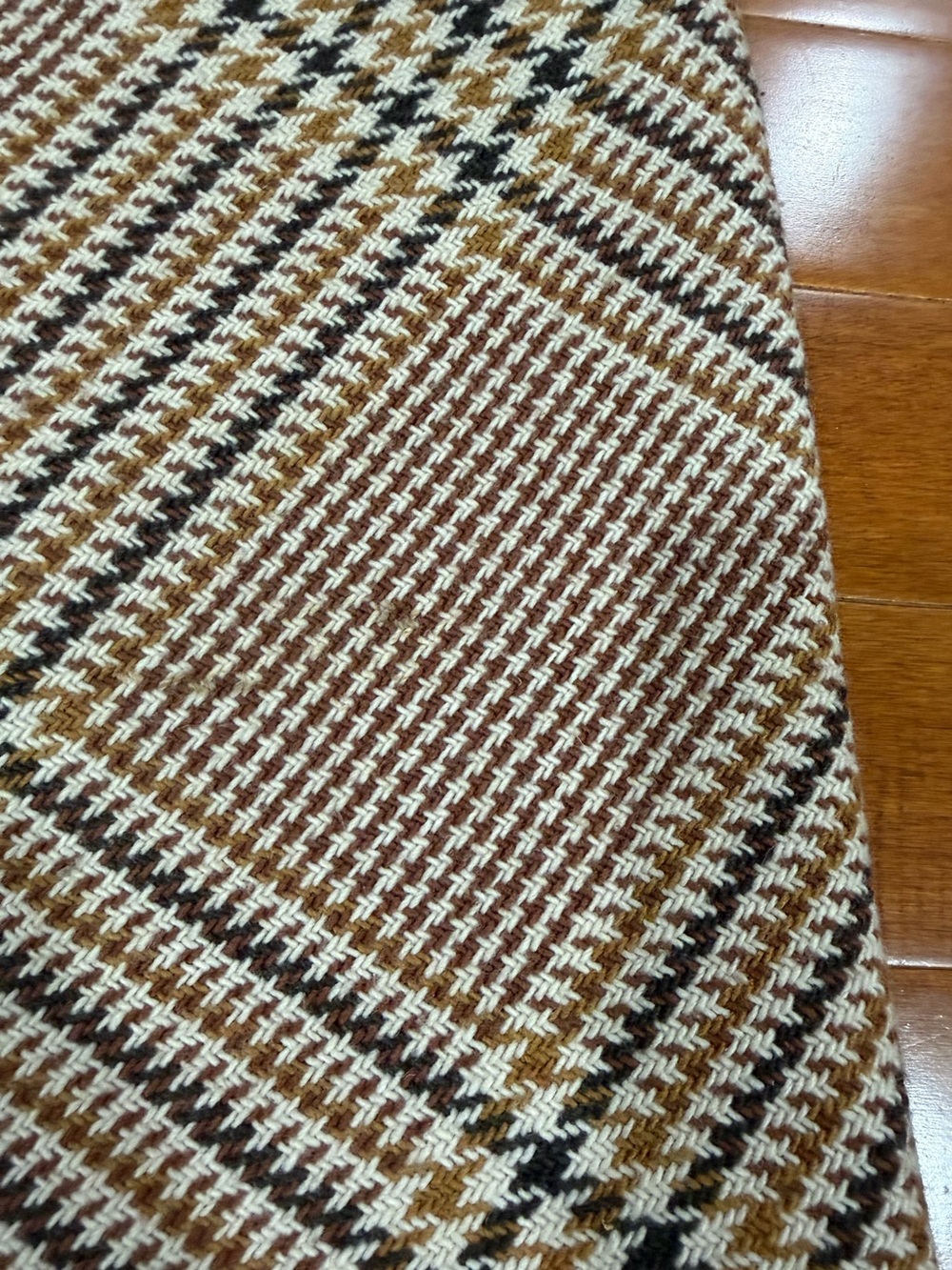 Tory Burch Brown Tan Plaid Wool Blend Skirt Sz. 10 - Picture 6 of 6